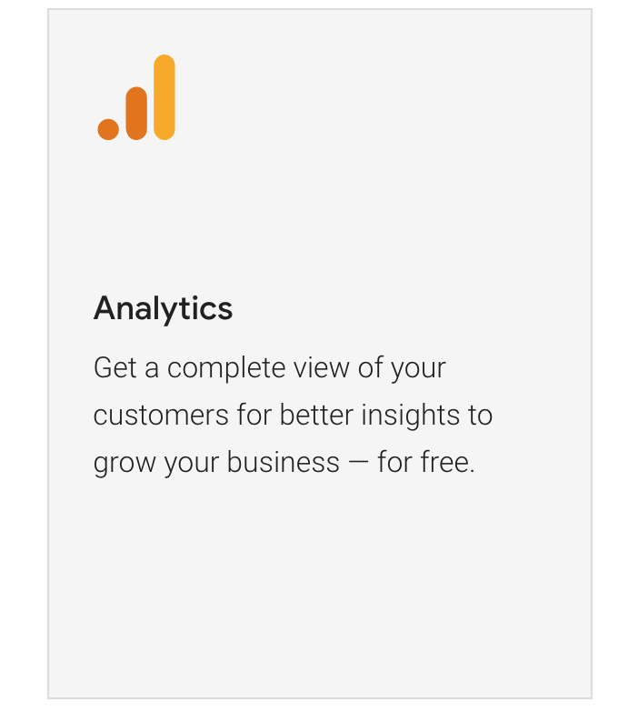 Google Analytics: Get a complete view of your customers for better insights to grow your business - for free.